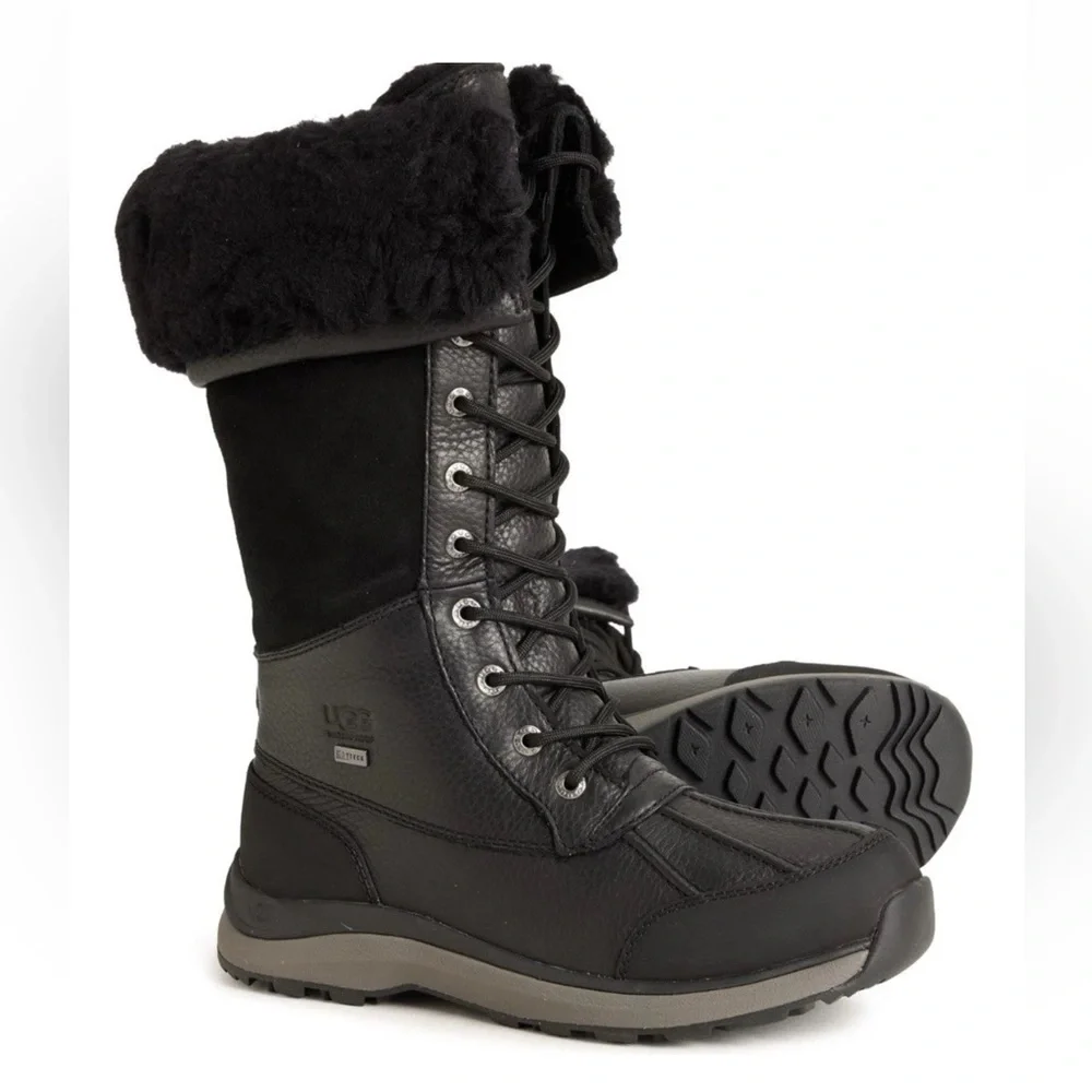 NWOT UGG ADIRONDACK III TALL BLACK WATERPROOF Boots 5.5